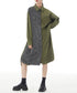 Herringbone Panel Shirt Dress